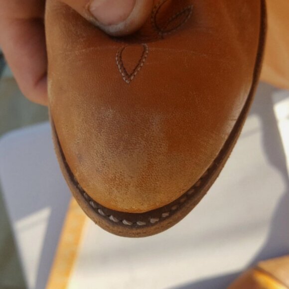 VTG DINGO ACME WOMEN'S TAN MARBLED LEATHER WESTERN sz6.5 COWBOY BOOTS RS 40402 - Picture 12 of 12